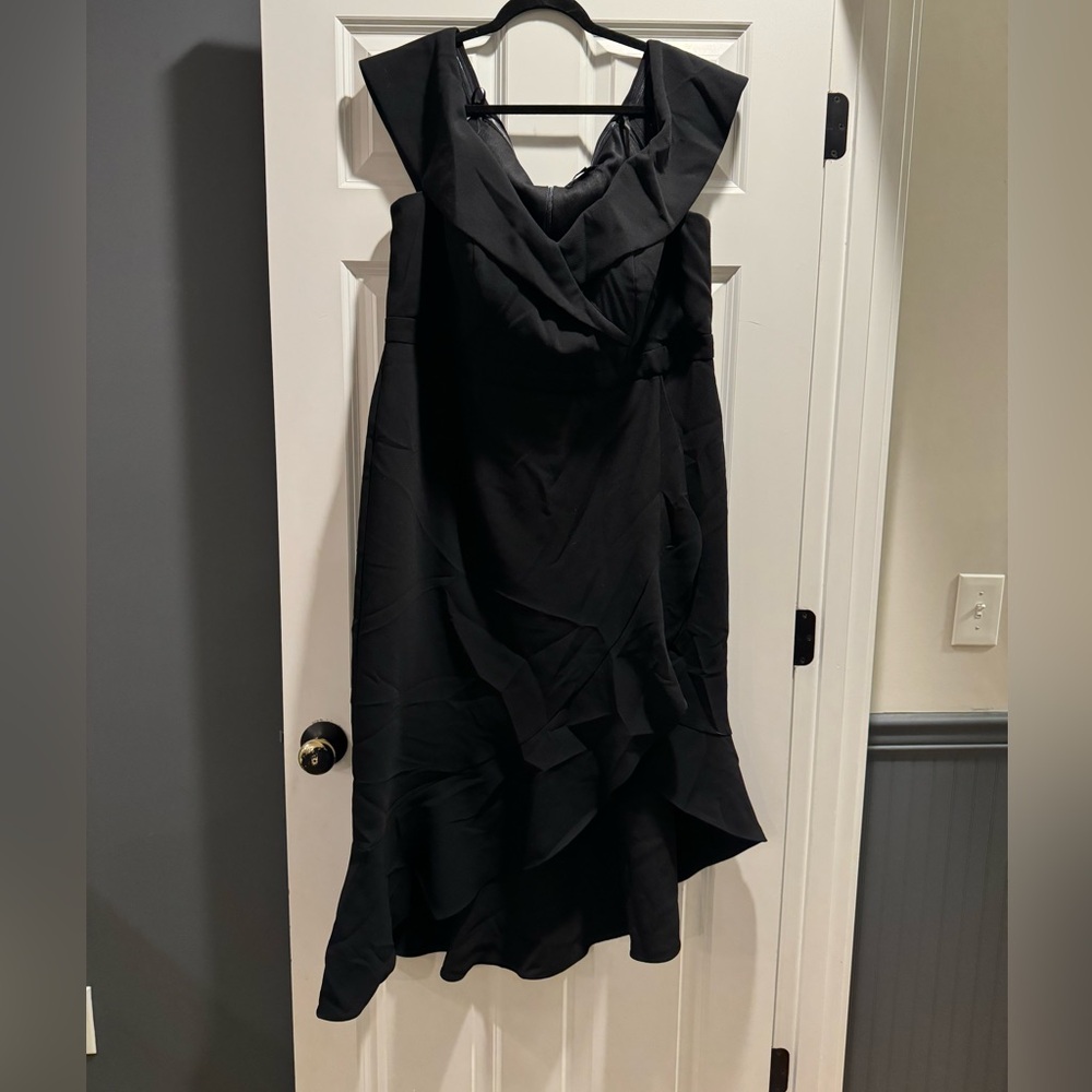 Formal black off the shoulder gown